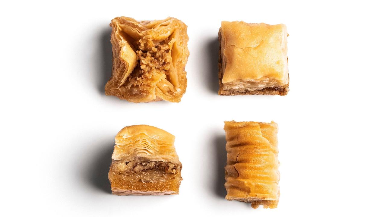 Meal card cover for: Baklava