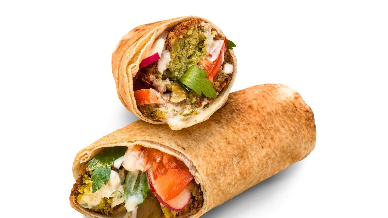 Meal card cover for: Falafel Hot Wrap