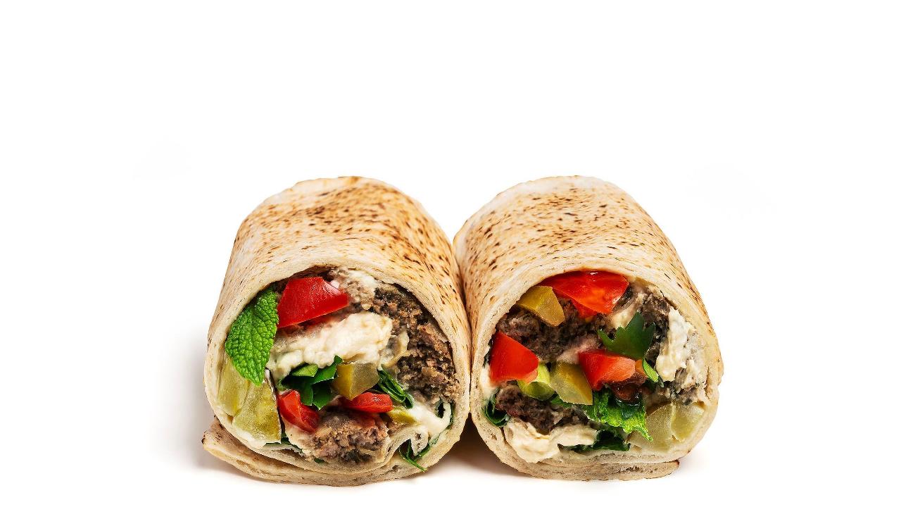 Meal card cover for: Burger Hot Wrap