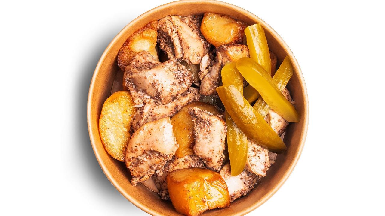 Meal card cover for: Roast Chicken & Potatoes
