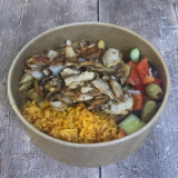 Meal card cover for: CHICKEN GYRO BOWL