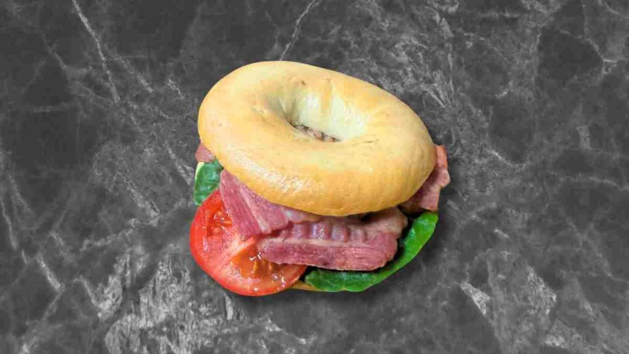 Meal card cover for: BLT Bagel