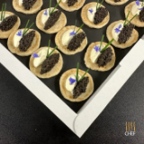 Meal card cover for: Caviar on Blinis and Smitana