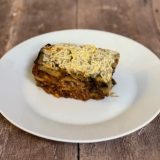 Meal card cover for: VEGAN MOUSAKA
