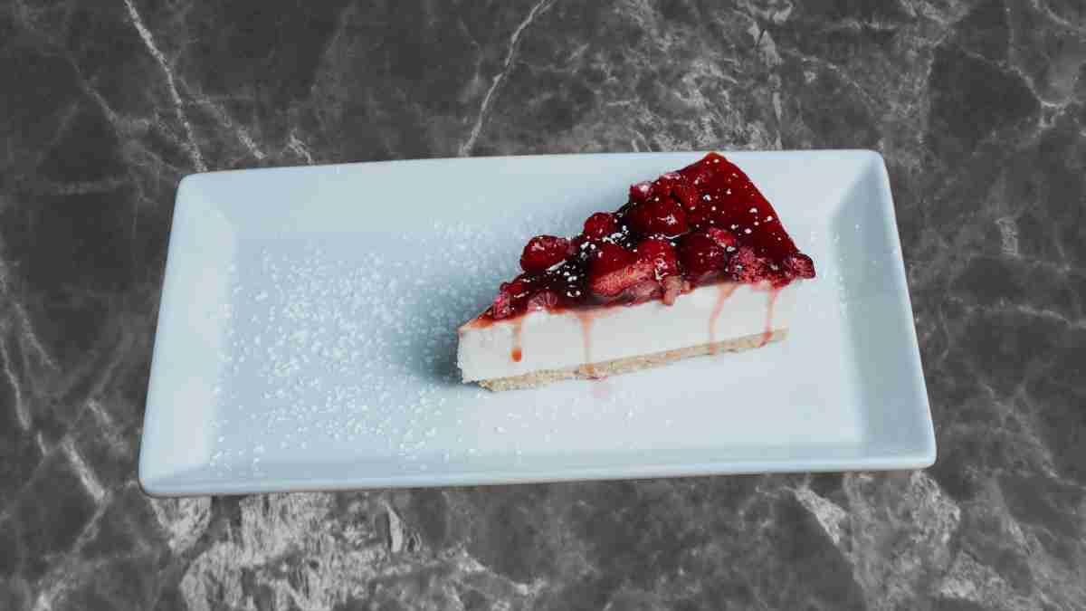 Meal card cover for: Raspberry & Gin Cheesecake - Slice