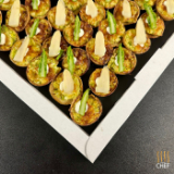 Meal card cover for: Asparagus Mini Quiches And Parmesan Dust