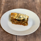 Meal card cover for: LAMB MOUSAKA