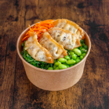 Meal card cover for: Vegetable Gyoza Bowl (野菜餃子丼)