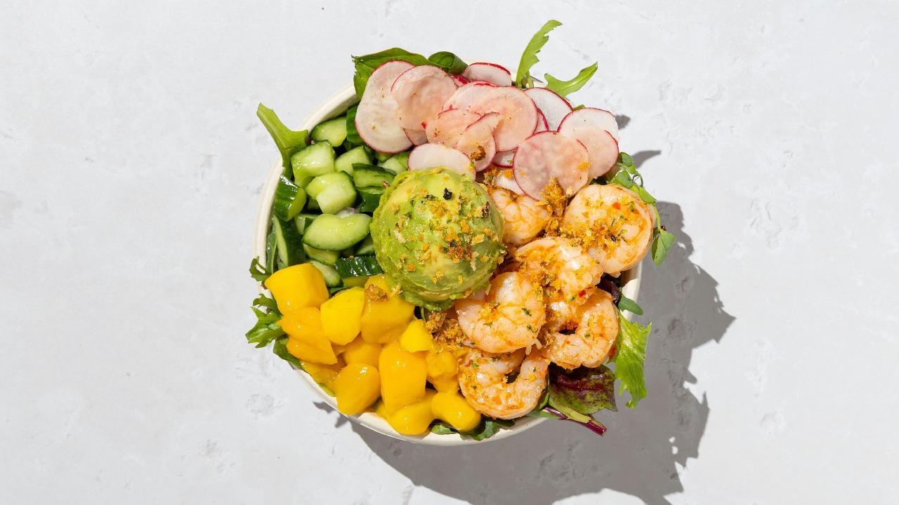 Meal card cover for: King Prawn & Avocado