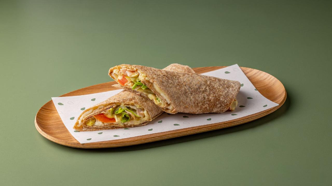Meal card cover for: Turkey and Cheese Wrap