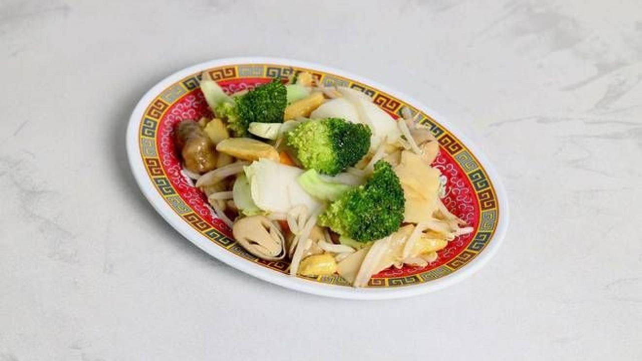 Meal card cover for: Seasonal Stir Fry Vegetables 炒什菜