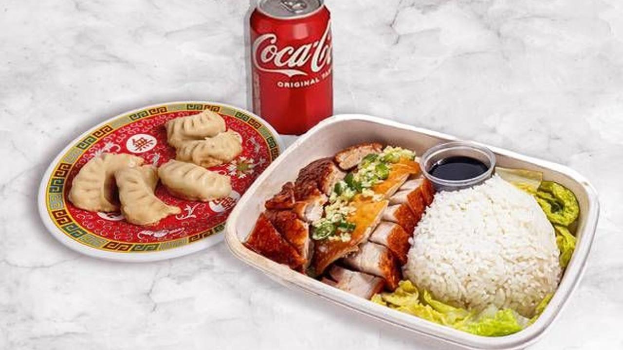 Meal card cover for: 3 Meat Rice Combo Meal Deal 三拼飯套餐