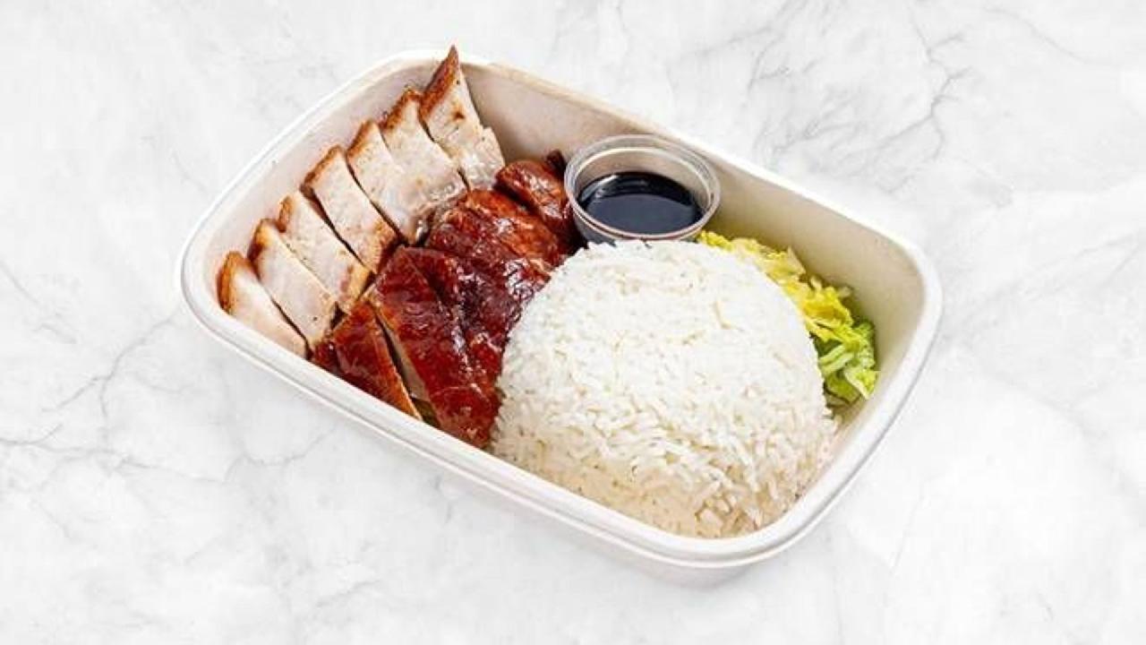 Meal card cover for: 2 Meat and Rice Combo 雙拼飯