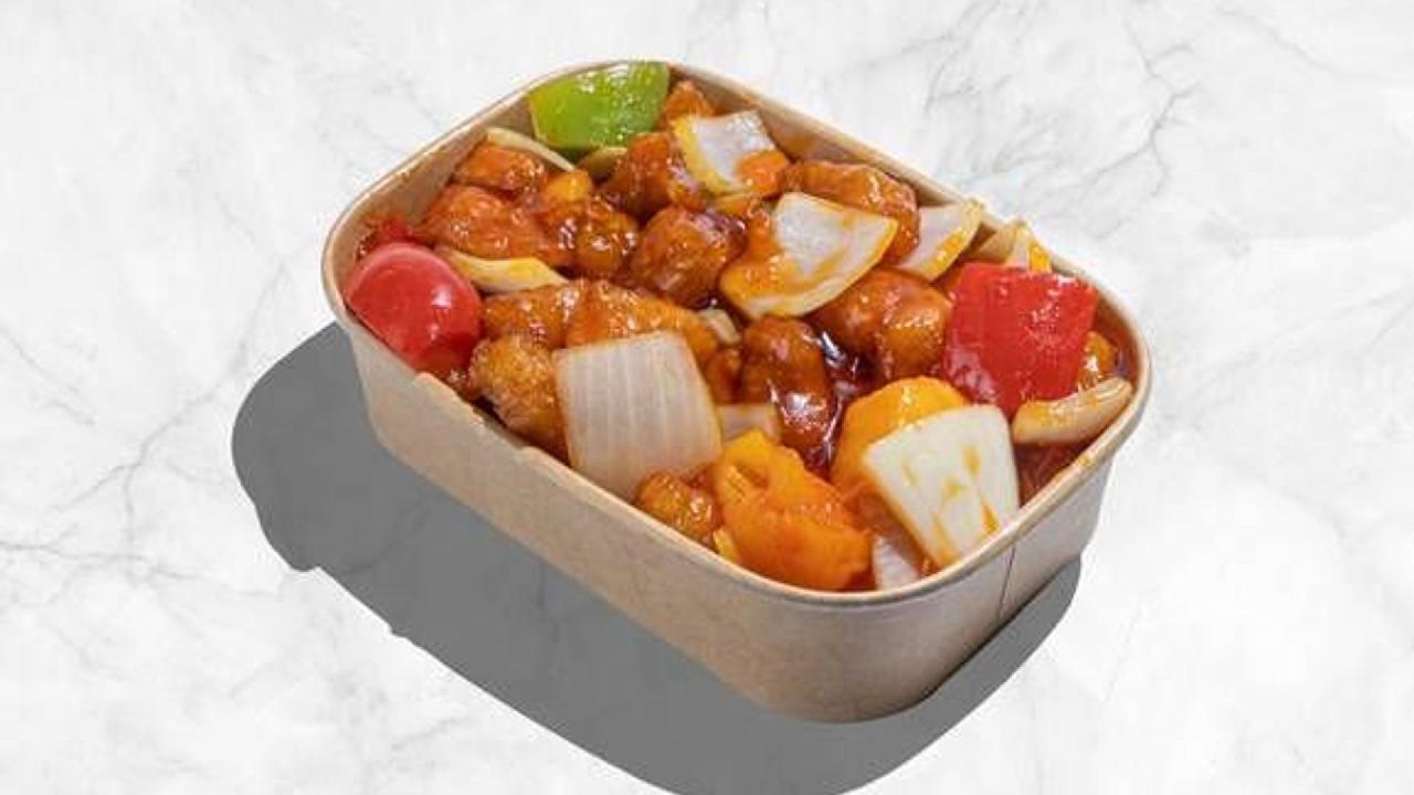 Meal card cover for: Sweet and Sour Chicken 咕噜雞