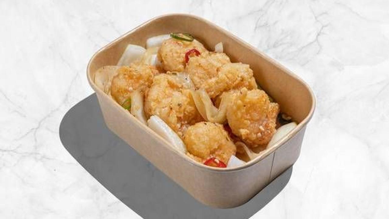 Meal card cover for: Salt and Pepper King Prawns 椒鹽蝦