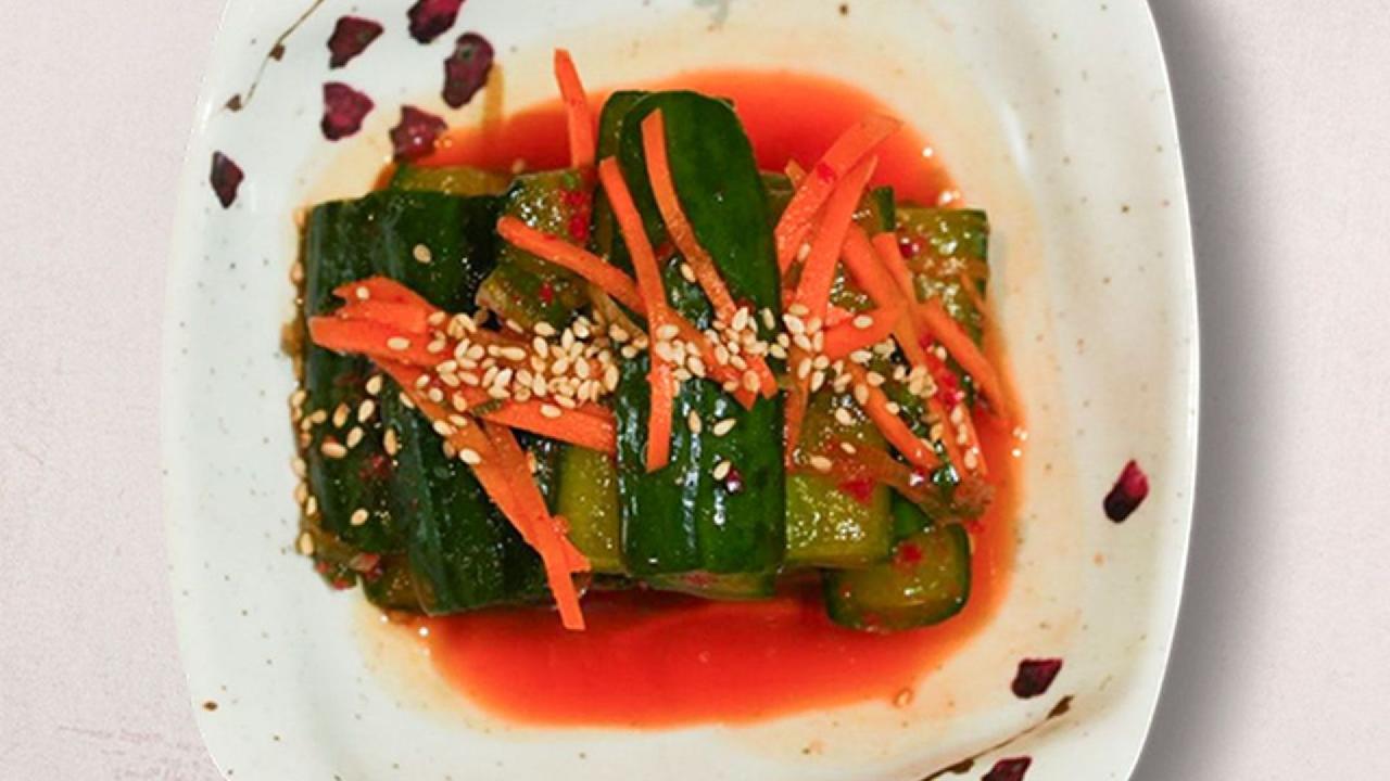 Meal card cover for: Cucumber Kimchi (V)