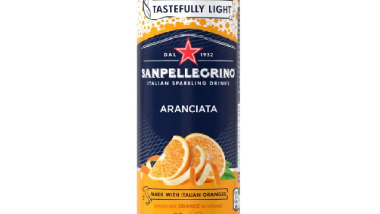Meal card cover for: Drinks. San Pellegrino Aranciata