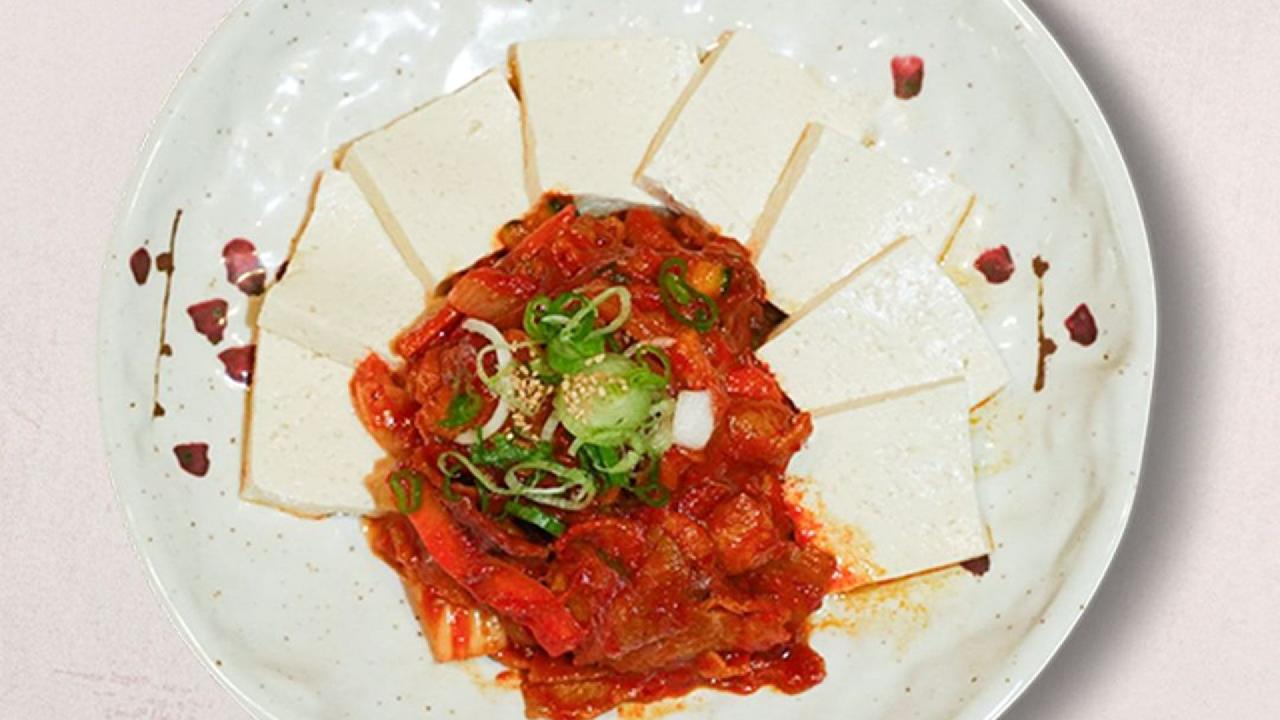 Meal card cover for: Tofu Kimchi