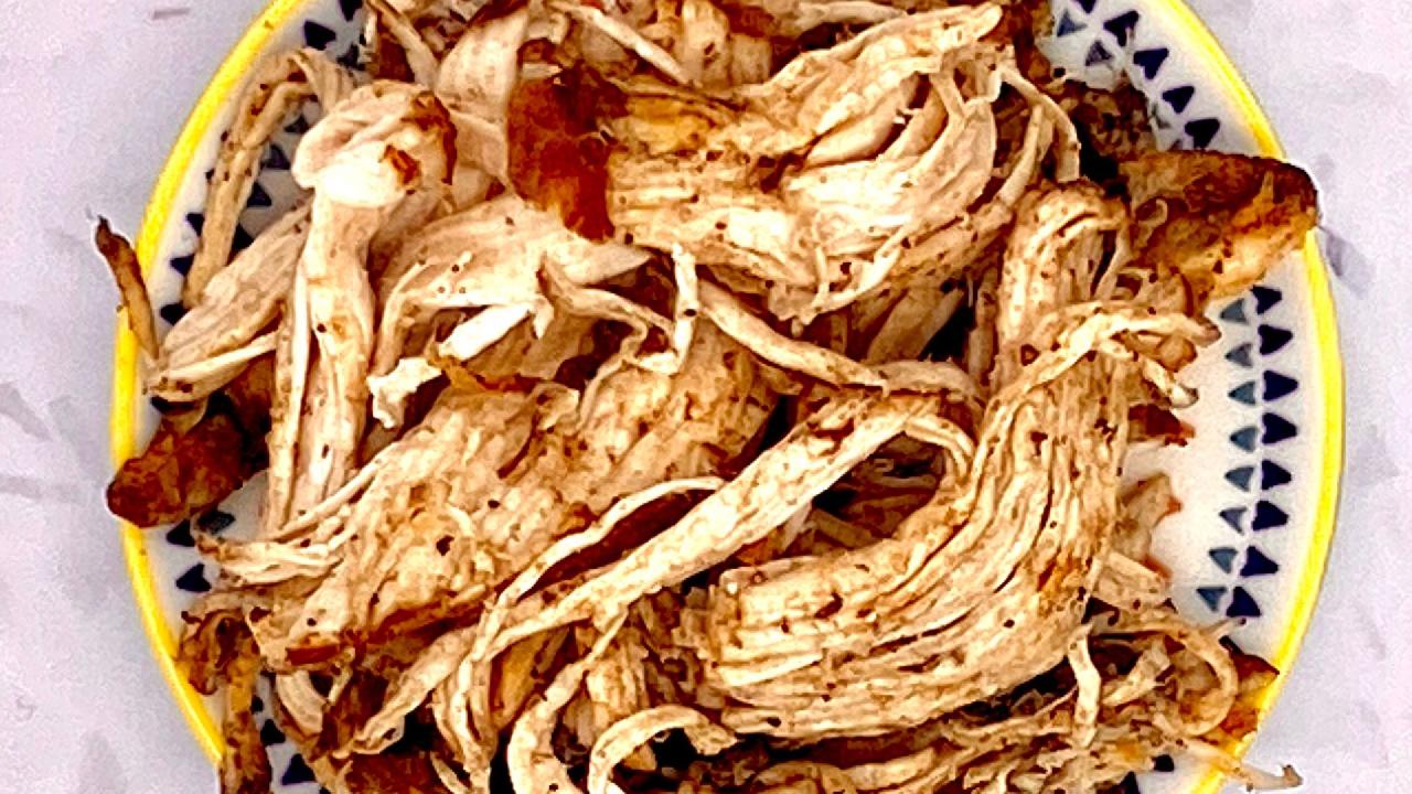 Meal card cover for: Pulled Chicken. SINGLE PORTION