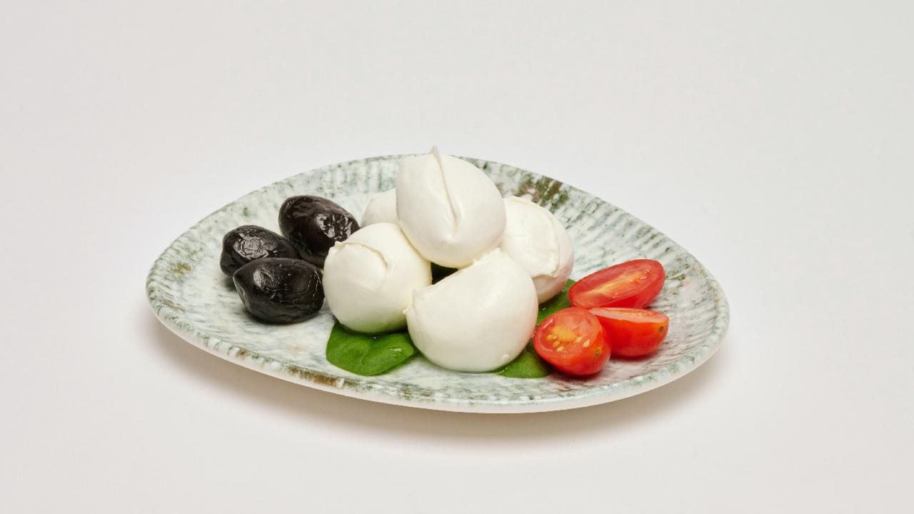 Meal card cover for: Mozzarella di Bufala Campana DOP Bites