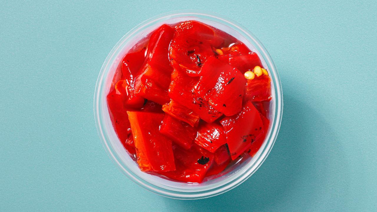 Meal card cover for: Roasted red pepper