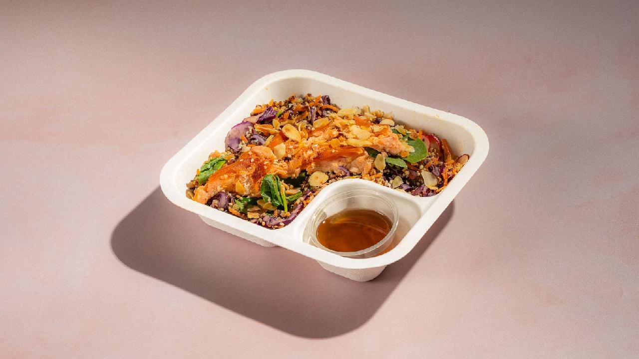 Meal card cover for: CAT Salmon + quinoa salad CAT