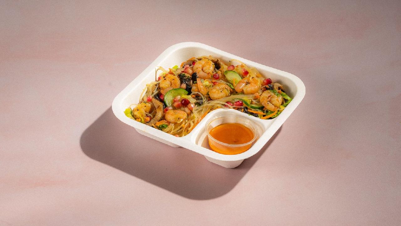 Meal card cover for: CAT Prawns + glass noodles