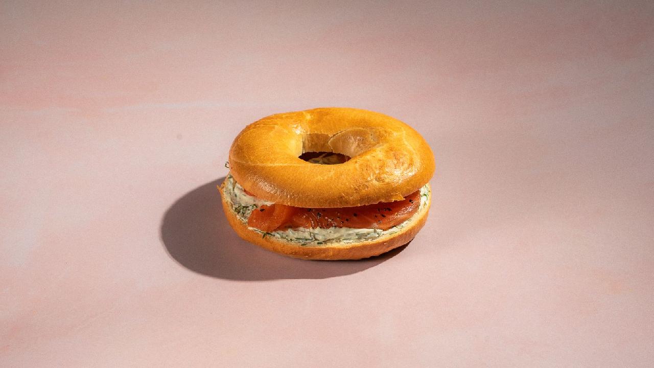 Meal card cover for: CAT Salmon + cream cheese bagel CAT