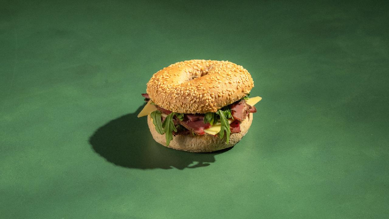 Meal card cover for: CAT Pastrami bagel CAT