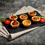 Meal card cover for: 3 Mini savoury tartlets (side for 1 pers)