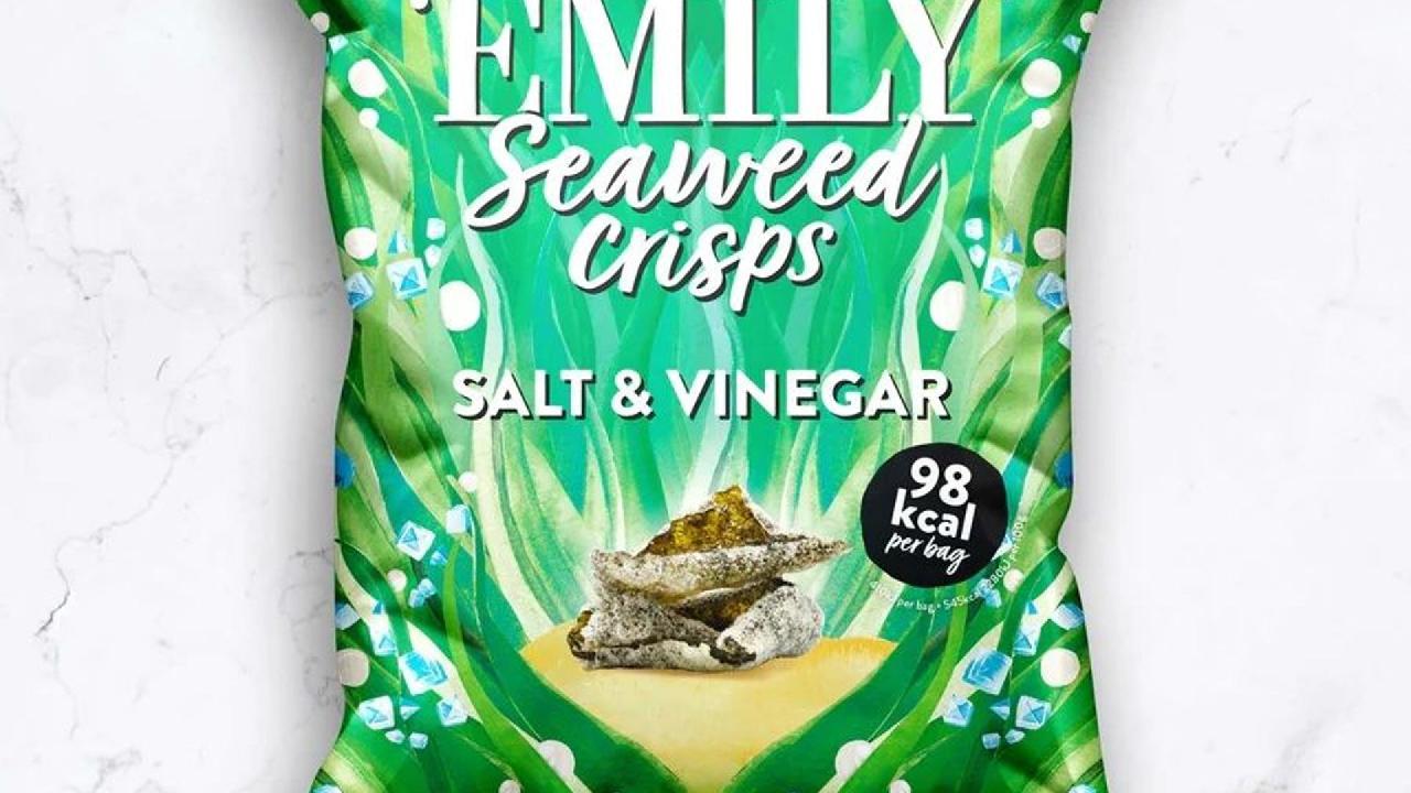 Meal card cover for: Emily's Snacks. Seaweed Crisps Salt & Vinegar