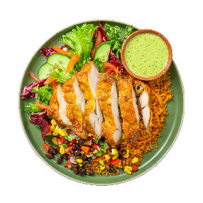 Meal card cover for: Small Chicken (100g), Base Items, Sauces + Mini Dessert Deal