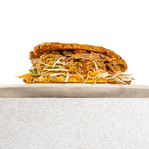 Meal card cover for: Beef Patacones