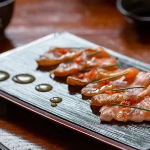 Meal card cover for: Salmon Tataki
