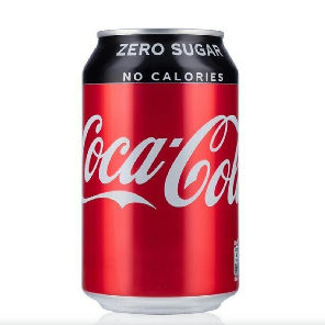 Meal card cover for: Coke Zero 330ml