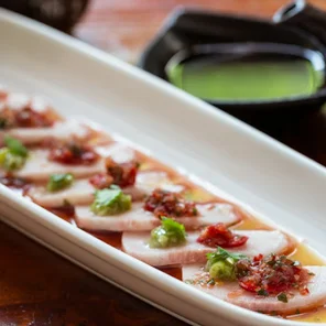 Meal card cover for: Hamachi Jelapeno
