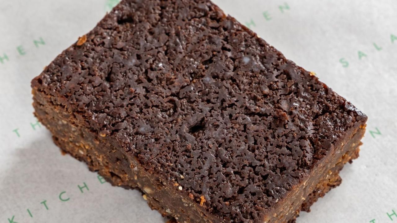 Meal card cover for: Snacks. Miso Brownie
