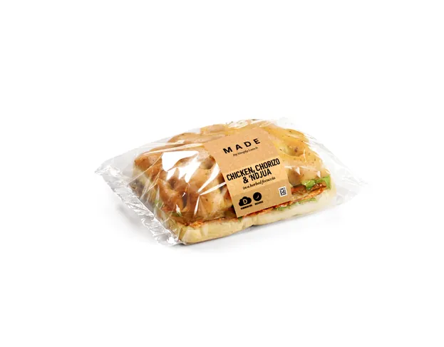 Meal card cover for: Chicken, Chorizo & 'Nduja Focaccia