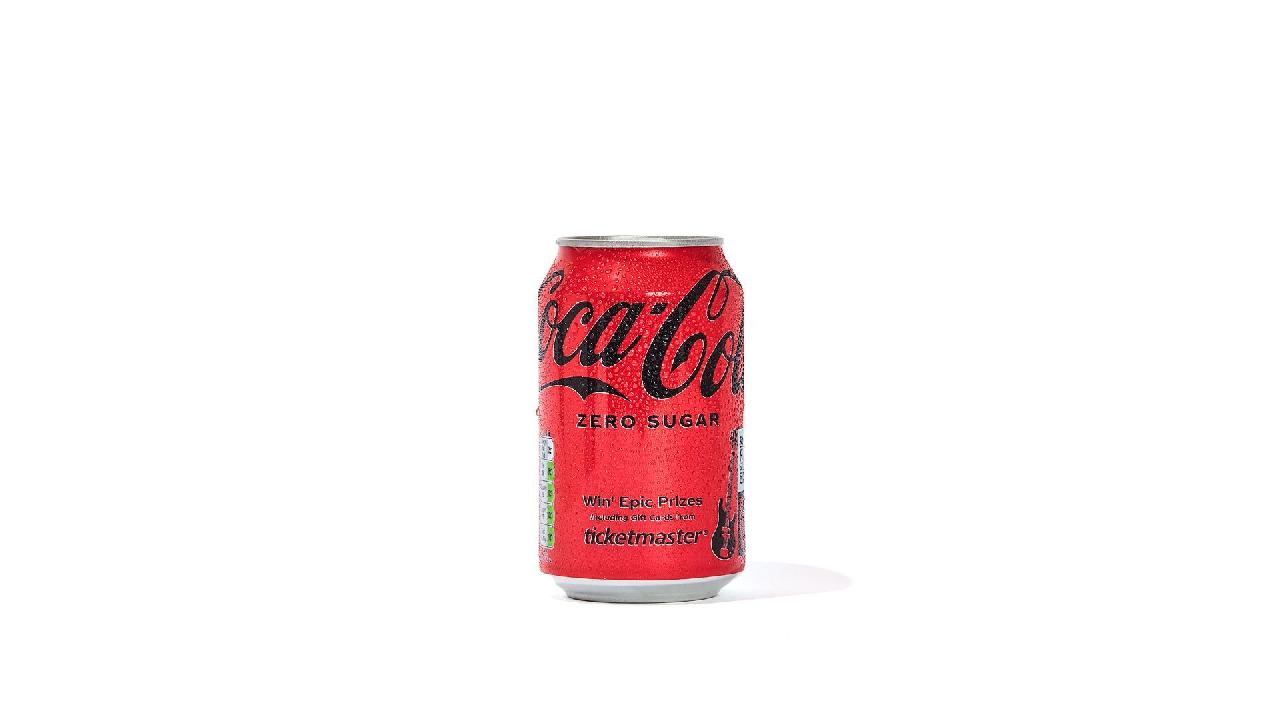 Meal card cover for: Coke Zero Can