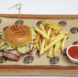 Meal card cover for: Chicken Burger with Fries