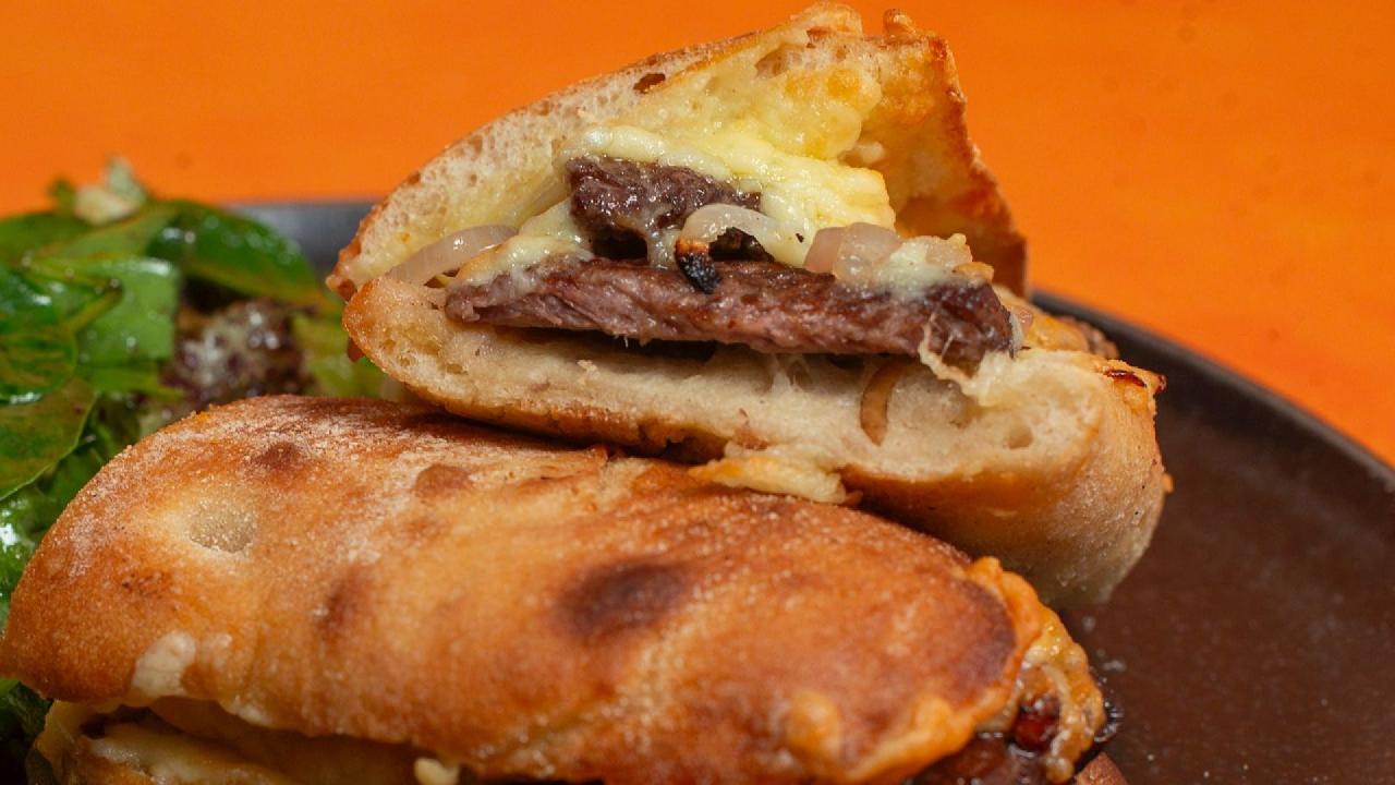 Meal card cover for: Steak & Cheese Ciabatta (halal)