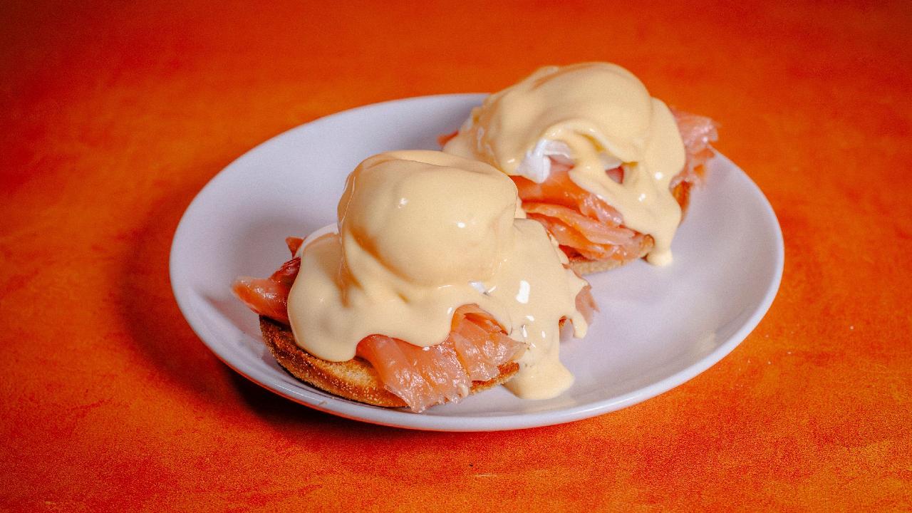 Meal card cover for: Eggs Royale