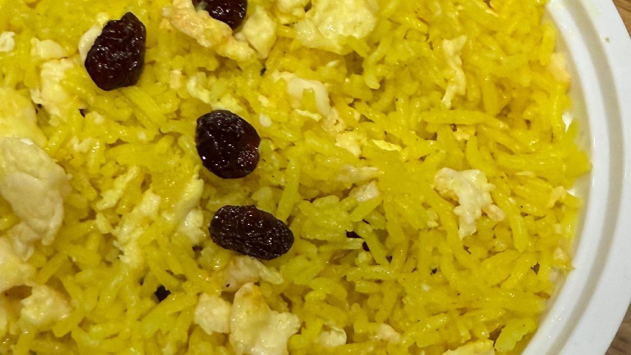 Meal card cover for: Pilau (yellow) Rice