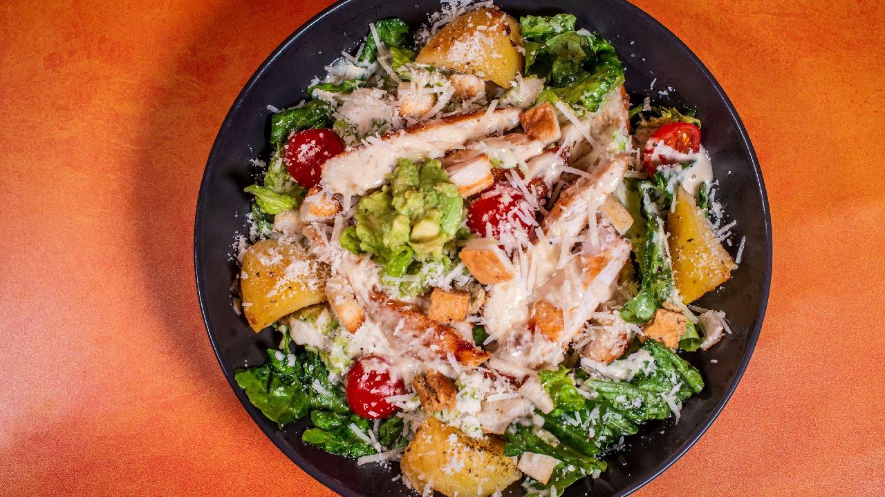 Meal card cover for: Hot Chicken Caesar Salad 