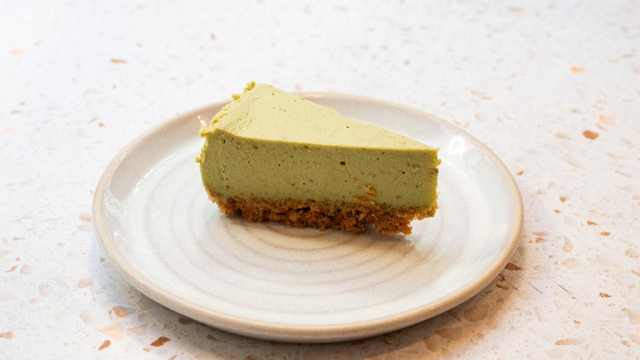 Meal card cover for: Pistachio cheesecake