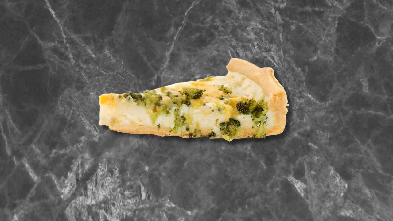 Meal card cover for: Broccoli & Stilton Quiche