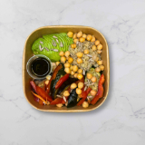 Meal card cover for: Mixed grilled vegetables with quinoa, chickpeas, and avocado (vg)