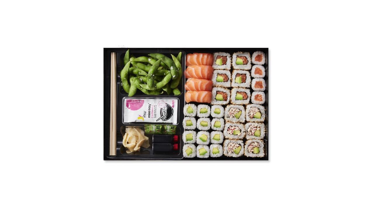 Meal card cover for: the salmon'california platter