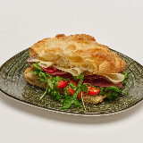 Meal card cover for: Bresaola Focaccia
