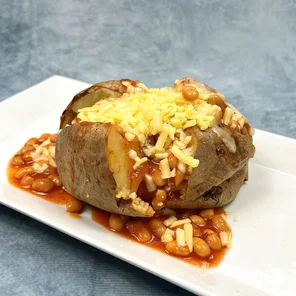 Meal card cover for: Cheese and Baked Beans (Vegan)